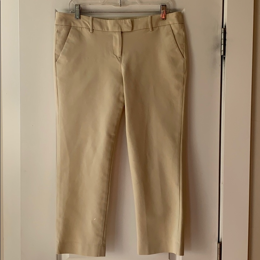 Mercer & Madison capris cotton/spandex beige pants